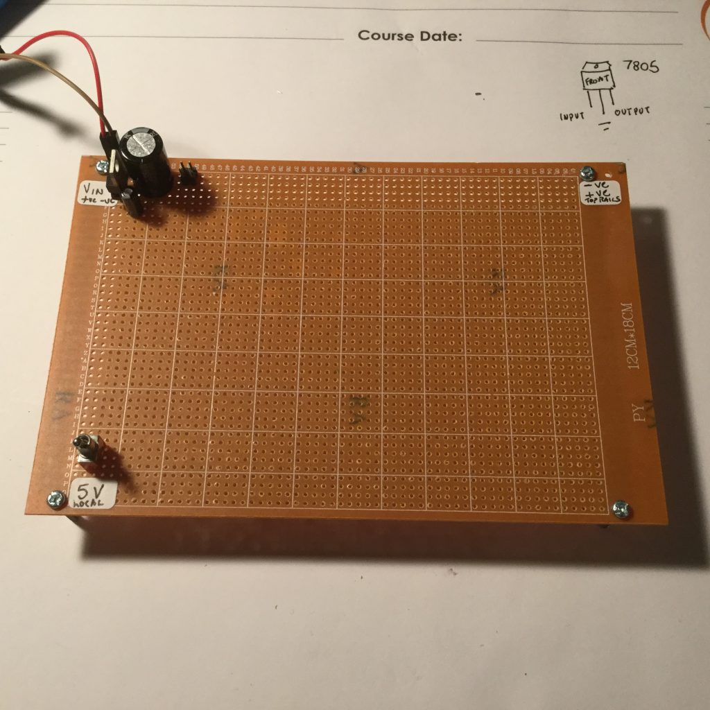 Start of a new computer, just a 7805 regulator.